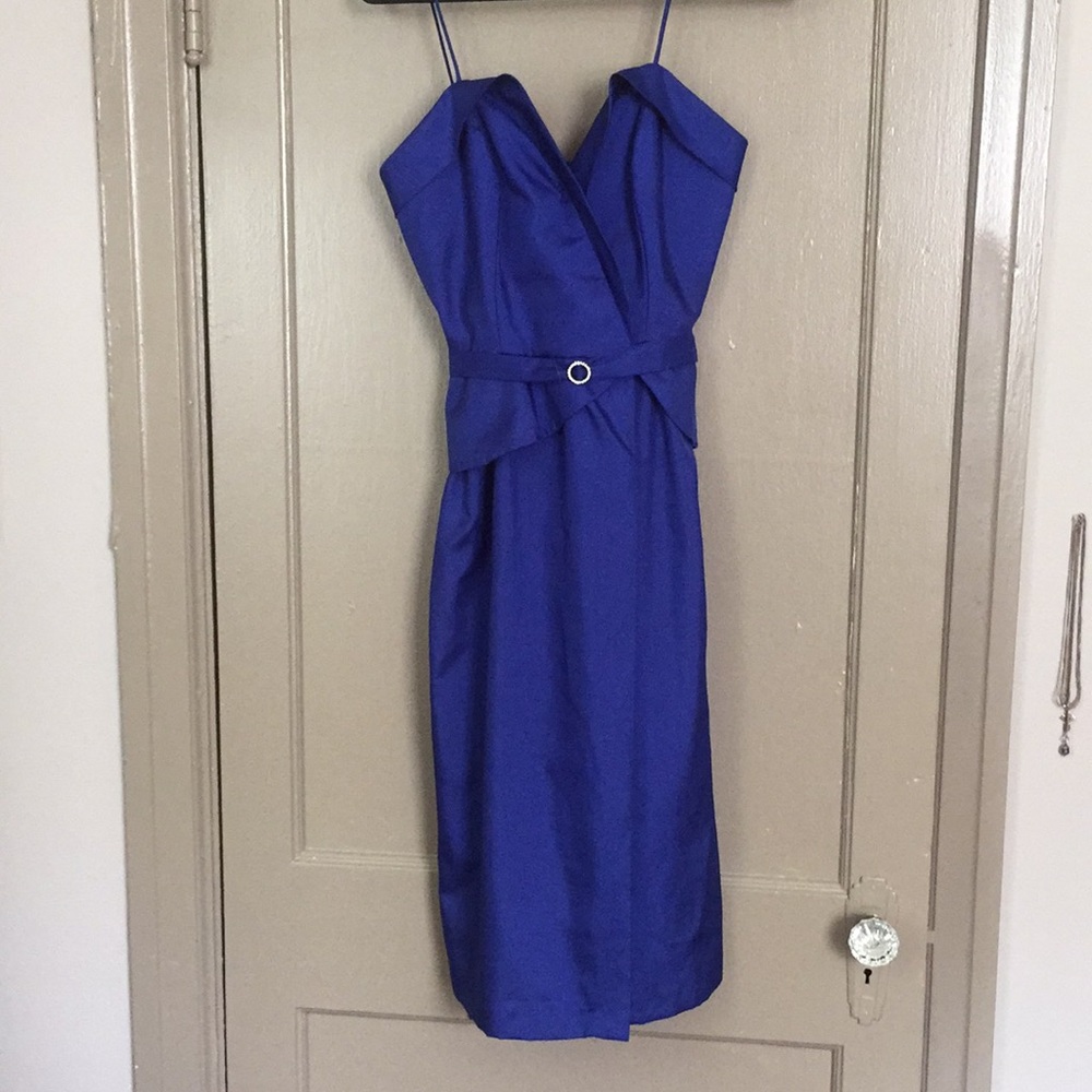 Incredible vintage blue peplum dress